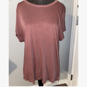 Aerie distressed oversized shirt